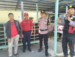 Polres Bandara Ngurah Rai Amankan Kegiatan Donor Darah di Masjid Al Ikhlas