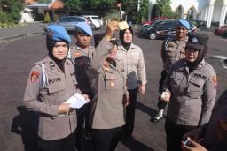 Polwan Polres Pasuruan Gelar Gaktibplin di Momen HUT ke-77