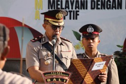Semangat Hari Juang Polri, Polres Bandara Ngurah Rai Gelar Upacara Penuh Khidmat