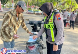 Satlantas Polres Sampang Gelar Pemeriksaan Kendaraan Bermotor, 124 Set Tilang Diberikan
