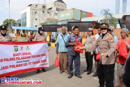 Polwan Peduli Masyarakat, Polwan Polres Priok, Gelar Bakti Sosial dalam Rangka HUT Polwan ke-77