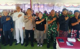 Wujud Kebersamaan, Dandim Gianyar dan Forkopimda Gelar Doa Bersama di Lapangan Polres