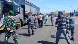 Polres Jembrana Bersama Instansi Gabungan Perketat Pemeriksaan di Pelabuhan Gilimanuk Pasca Unjuk Rasa di Jakarta dan Denpasar
