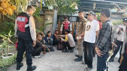 Polsek Kawasan Pelabuhan Gilimanuk Pulangkan Enam Anak Punk ke Jawa Timur Lewat Pelabuhan Gilimanuk