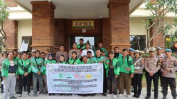 Aksi Solidaritas Ojol di Polresta Denpasar, Komitmen Jaga Kamtibmas