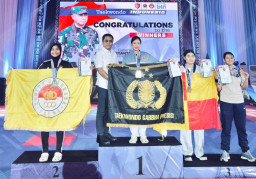 Senyum Manis Polwan Polres Bandara Ngurah Rai Raih Juara Satu di Kejuaraan Internasional Taekwondo Piala Panglima TNI 20
