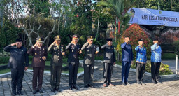 Kehadiran Dandim 1616/Gianyar Warnai Upacara Hari Kesaktian Pancasila di Halaman Kantor Bupati