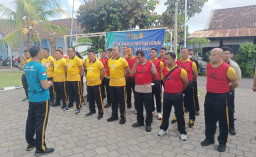 Polres Bandara Ngurah Rai Gelar Tes Kesamaptaan Jasmani Berkala Tahun 2025