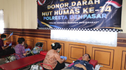 Humas Polresta Denpasar Gelar Donor Darah dalam Rangka HUT Humas Polri ke-74