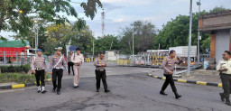 Polsek Gilimanuk Polres Jembrana Dampingi Bag Ops Korlantas Mabes Polri Tinjau Pelabuhan Gilimanuk