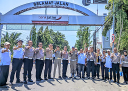 Polres Sampang Lakukan Penilaian Intensif Kawasan Tertib Lalu Lintas dan Titik Rawan Bersama Polda Jatim