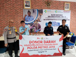 Humas Polres Priok Gelar Donor Darah Peringati  Hari Jadi Humas ke-74. 
