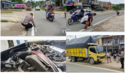 Polantas Polres Bengkayang Sigap Tangani Laka Lantas, Himbau Masyarakat Tingkatkan Kesadaran Berlalu Lintas