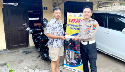 Program Polantas Menyapa, Satlantas Polres Bondowoso Berinovasi 'CEKATAN' Cek Fisik Kendaraan Tanpa Datang