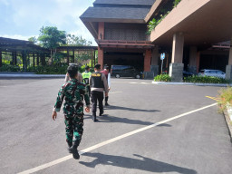 Polres Bandara Ngurah Rai Bersama TNI AU dan Avsec Gelar Patroli Skala Besar di Kawasan Bandara
