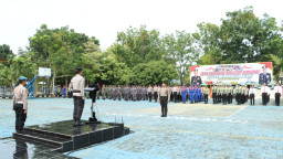Apel Siaga Bencana, Polres Bangkalan Pastikan Kesiapan Personel dan Sarpras