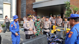 Polresta Denpasar Gelar Apel Kesiapan Tanggap Darurat Bencana Tahun 2025 