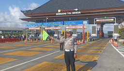 Ditlantas Polda Bali Jaga Kelancaran Arus di Tol Bali Mandara Saat Ops Zebra Agung 2025