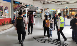 Patroli Gabungan Polres Bandara, Avsec, dan TNI AU Perkuat Keamanan di Terminal Domestik Bandara I Gusti Ngurah Rai