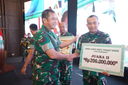 Korem 052/Wijayakrama Raih Juara Kedua Lomba Karya Bakti Tingkat Nasional Jajaran TNI AD