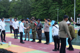 Danrem 052/Wkr Pimpin Pam VVIP Kunjungan Kerja Wapres RI di Pulau Pramuka