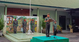 Kodim 1619/Tabanan Gelar Upacara Bendera, Dandim Ingatkan Pentingnya Solidaritas Prajurit