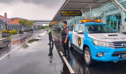 Patroli R4 Gabungan Polres Bandara dan Avsec Sisir Seluruh Kawasan Bandara Ngurah Rai