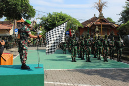 Peringati Hari Juang Infanteri ke-77, Dandim Gianyar Lepas Tonting Yudha Wastu Pramuka Jaya di Sukawati