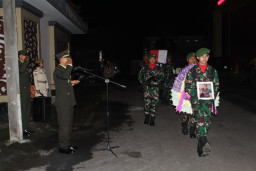 Kodim 1616/Gianyar Gelar Upacara Persemayaman Militer, Penghormatan Terakhir bagi Almarhum Serda(Purn)Ngakan Made Suteja