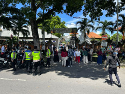 Polres Bandara I Gusti Ngurah Rai Pastikan Keamanan Ibadah Natal di Gereja Ekklesia