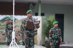 Seluruh Personel TNI dan ASN Ikuti Upacara Kodim1619/Tabanan, Fokus Pengamanan Tahun Baru 