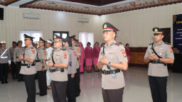 Kapolresta Pimpin Upacara Sertijab dan Penyerahan Jabatan Kasi Humas Polresta