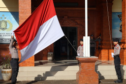 Polres Bandara Ngurah Rai Gelar Upacara Hari Kesadaran Nasional Tahun 2026
