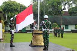 Kodim 1616/Gianyar Gelar Upacara Bendera 17-an, Perkuat Jiwa Nasionalisme Prajurit