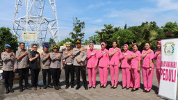 Kapolresta Denpasar Bersama Sat Polair dan Bhayangkari Gelar Giat Peduli Masyarakat Pesisir Kedonganan
