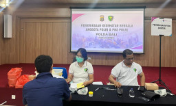 Pastikan Personel Tetap Sehat, Polres Bandara Ngurah Rai Gelar Rikkes Berkala