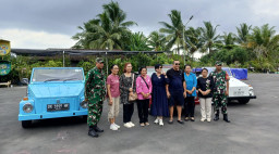 Kodim 1616/Gianyar Sambut dan Dukung Kegiatan Touring Wisata Budaya Brigjen TNI Albert Simanjuntak