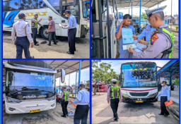 Pastikan Keselamatan Penumpang, Satlantas Polres Sampang Gelar Ramp Check di Terminal Trunojoyo