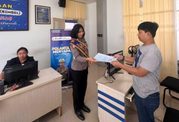 Polantas Menyapa, Polresta Denpasar Permudah Masyarakat Urus Administrasi Kepolisian