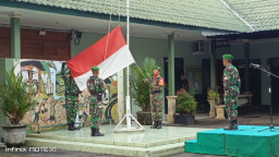 Kasdim 1619/Tabanan Pimpin Upacara Bendera di Makodim