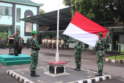 Kibarkan Merah Putih, Kodim 1616/Gianyar Tanamkan Jiwa Pengabdian Personel
