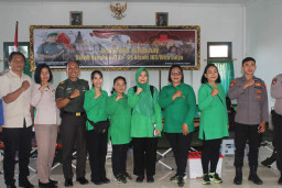 Peringati HUT ke-65 Korem dan ke-80 Persit, Kodim 1616/Gianyar Berbagi Kehidupan Lewat Donor Darah