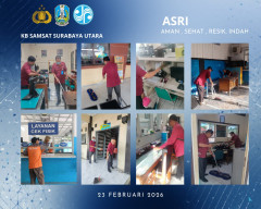 KB SAMSAT Surabaya Utara Gelar Giat Bersih-Bersih, Wujudkan Lingkungan ASRI dan Pelayanan Prima