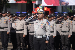 Wujudkan Kamseltibcarlantas, Polres Sampang Laksanakan Apel Gelar Pasukan Operasi Keselamatan Semeru