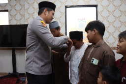 Tebar Kebahagiaan di Bulan Ramadhan, Polres Priok Santuni Anak Yatim dan Buka Puasa Bersama Jurnalis Jakarta Utara.