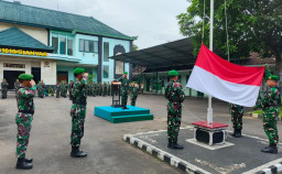 Mayor Inf I Gede Astawa Pimpin Upacara Merah Putih, Prajurit Kodim Gianyar Tunjukkan Loyalitas