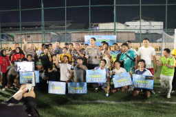Polres Pelabuhan Tanjung Priok Gelar Lomba Futsal dan Night Run, Pererat Kekompakan Warga di Bulan Ramadhan.