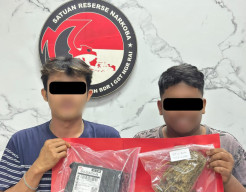 Polres Bandara Ngurah Rai Ungkap Peredaran Ganja 152 Gram, Dua Pria Diamankan