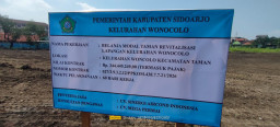 Anggaran Rp344 Juta Dipertanyakan, Proyek Jogging Track Lapangan Wonocolo Minim Transparansi