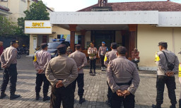 Antisipasi Kunjungan Wakil Presiden, Polsek Denpasar Timur Gelar Apel Siaga Personel